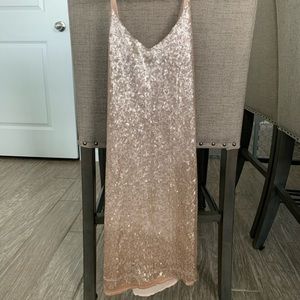 Free Press Gold Sequin Slipdress